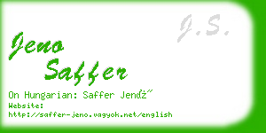 jeno saffer business card